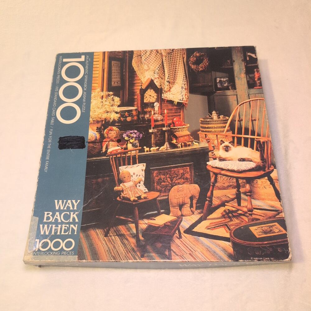 Vintage 1983 Springbok Way Back When 1000 pc Jigsaw Puzzle *Complete